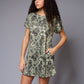 Paisely Design Printed Green Dress Dresses for Women - Go Devil