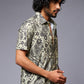 Paisely Design Printed Green Shirt for Men - Go Devil