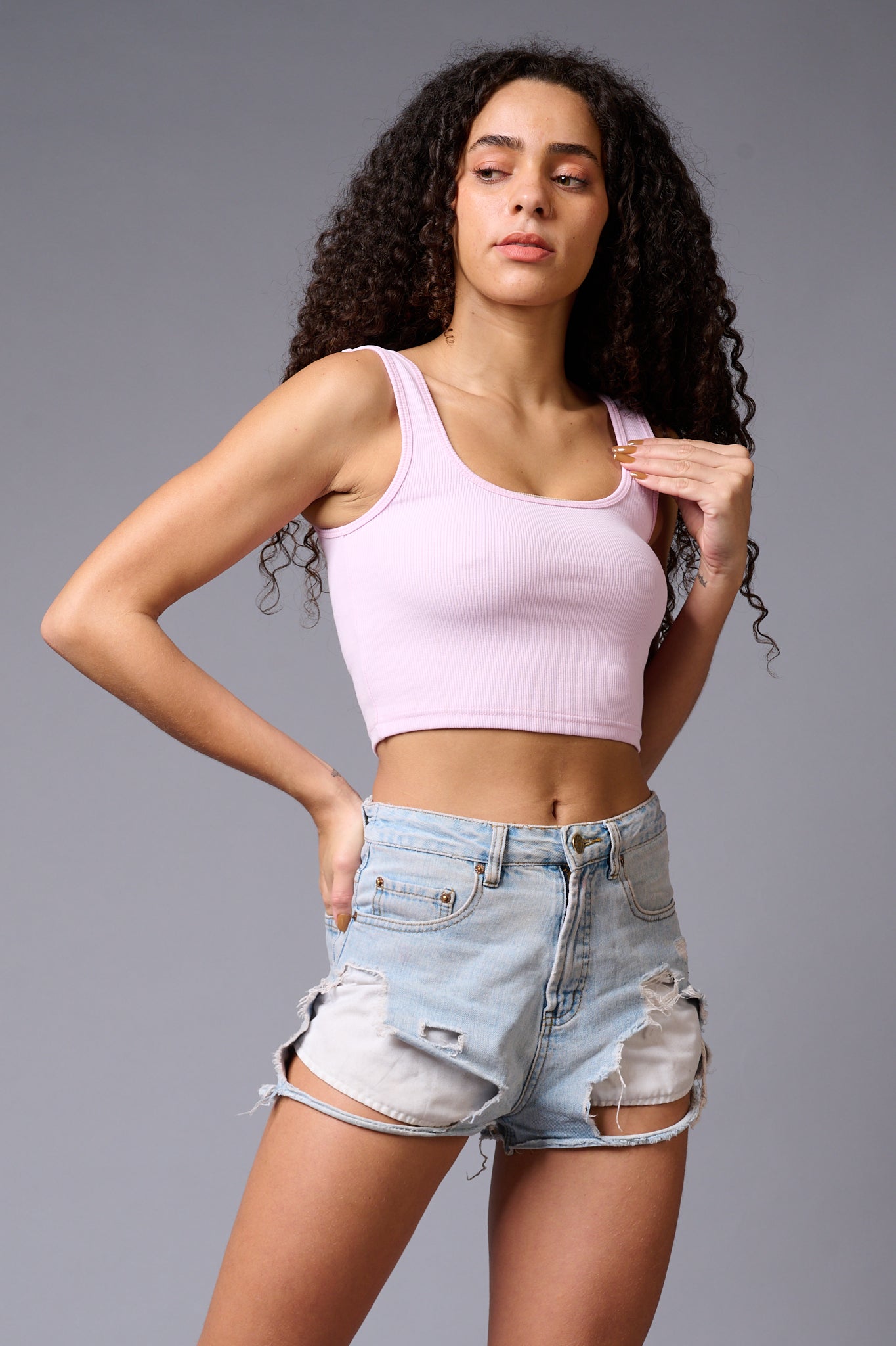 Pink Crop Top Crop Top for Women - Go Devil