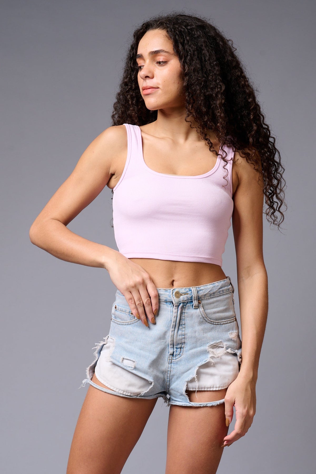 Pink Crop Top Crop Top for Women - Go Devil