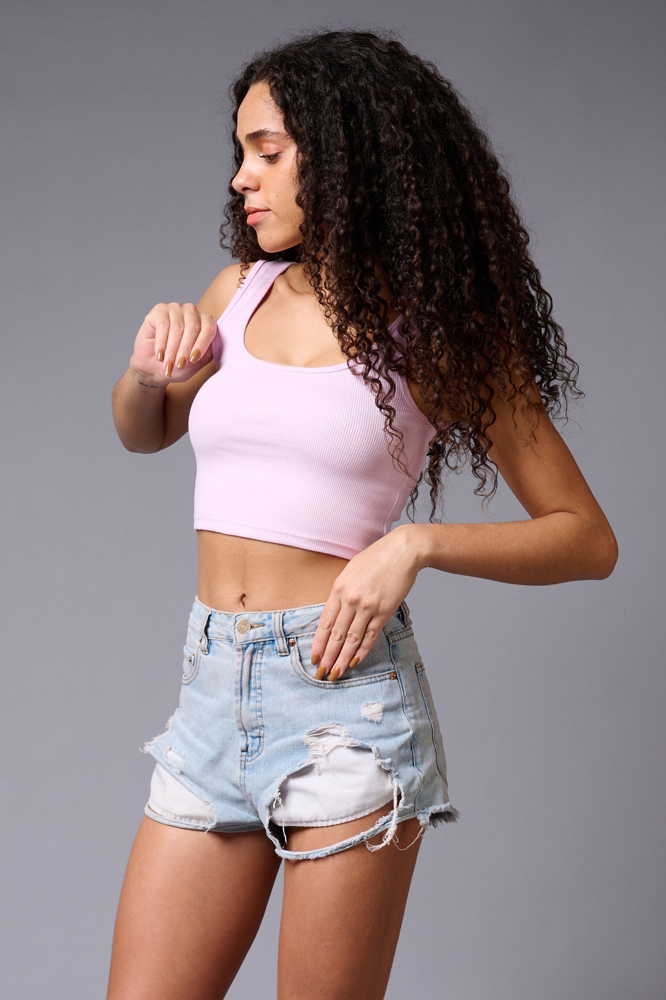 Pink Crop Top Crop Top for Women - Go Devil