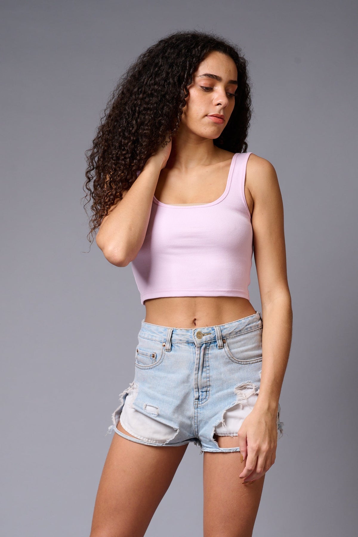 Pink Crop Top Crop Top for Women - Go Devil