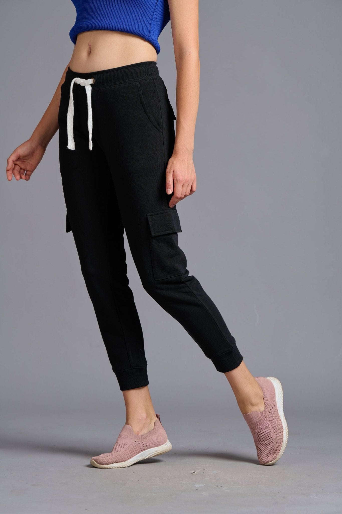 Premium Black Cargo Joggers for Women - Go Devil