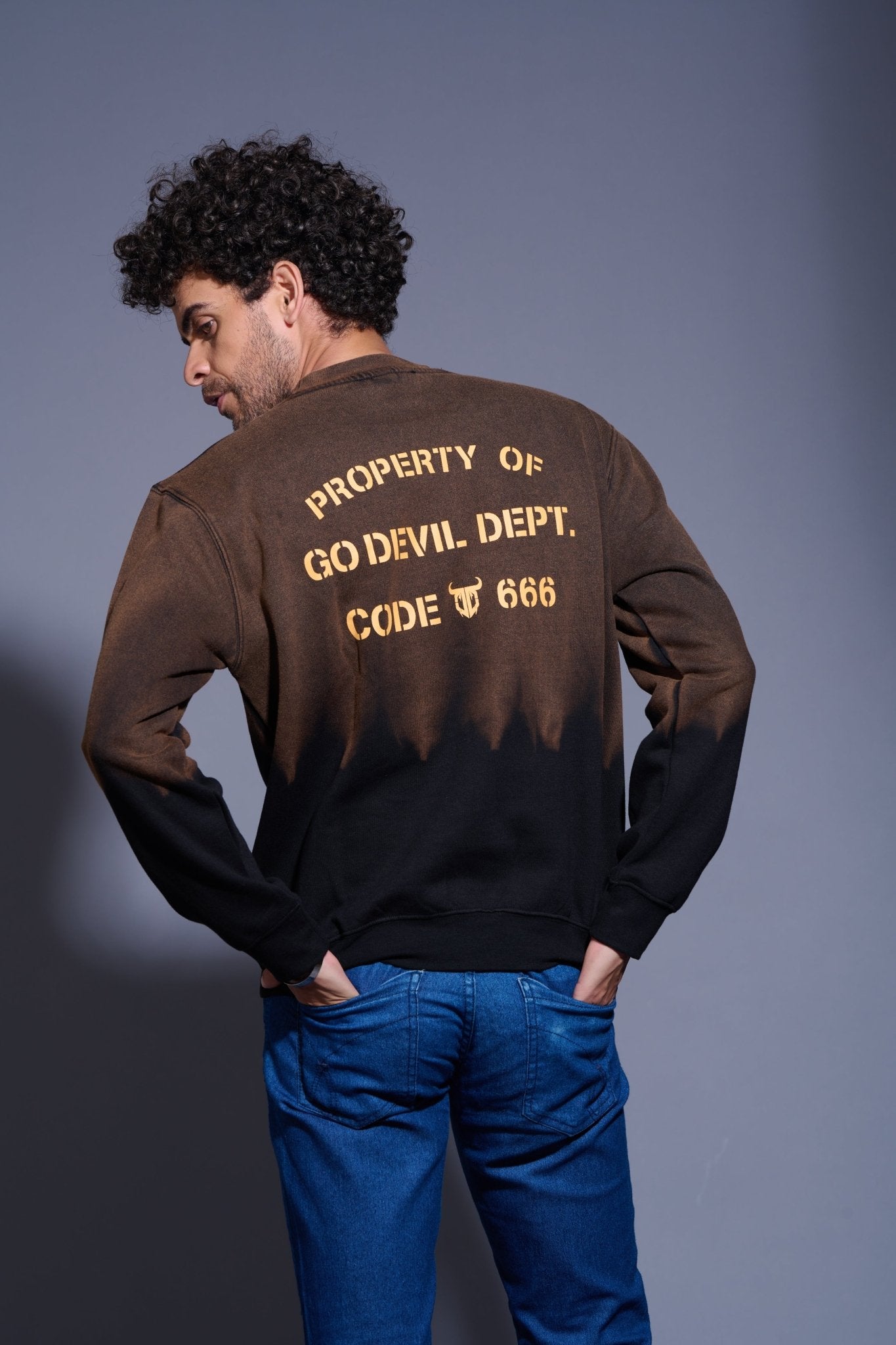 Property of Go Devil Browm Sweatshirt for Men - Go Devil