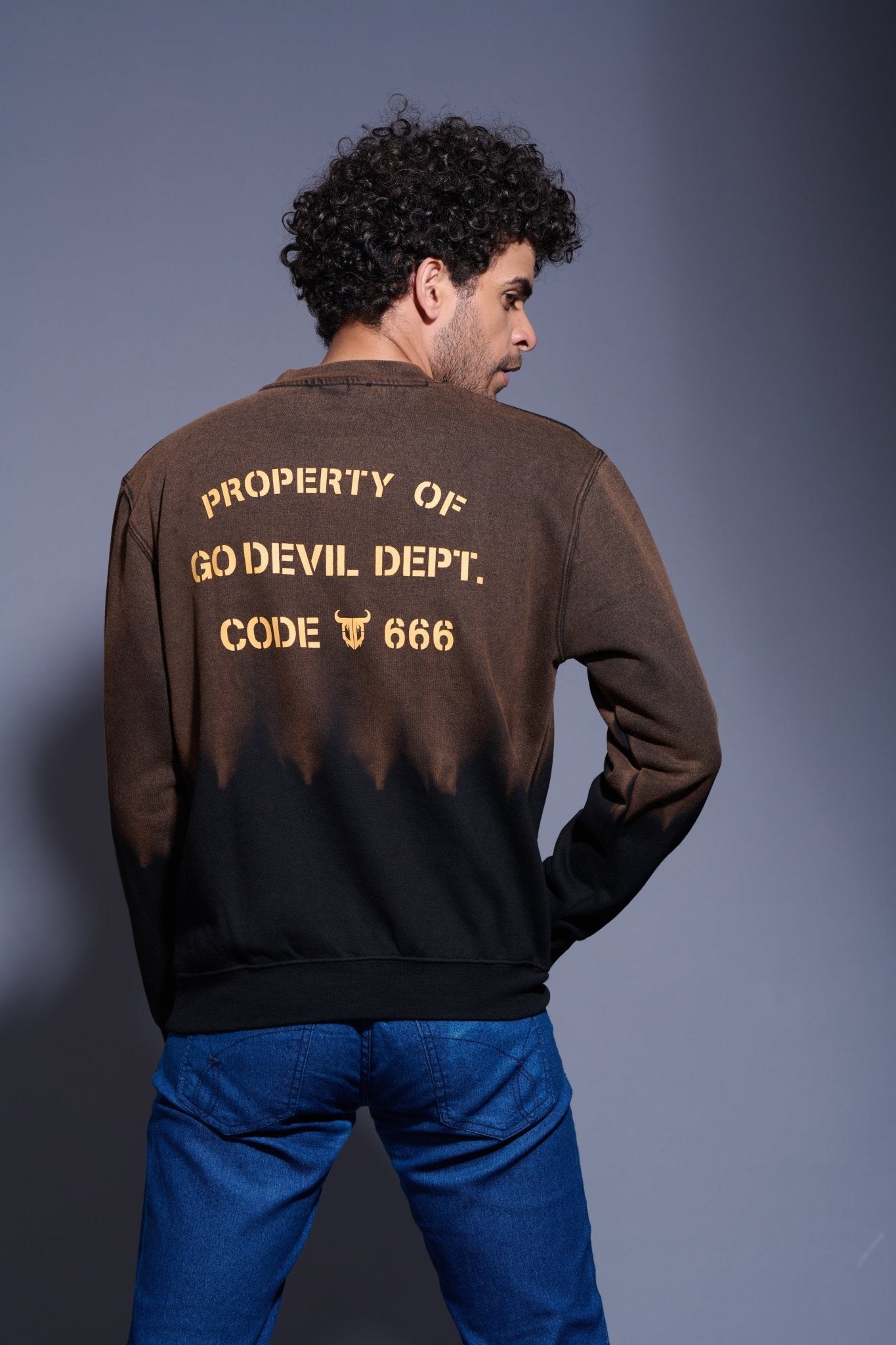 Property of Go Devil Browm Sweatshirt for Men - Go Devil