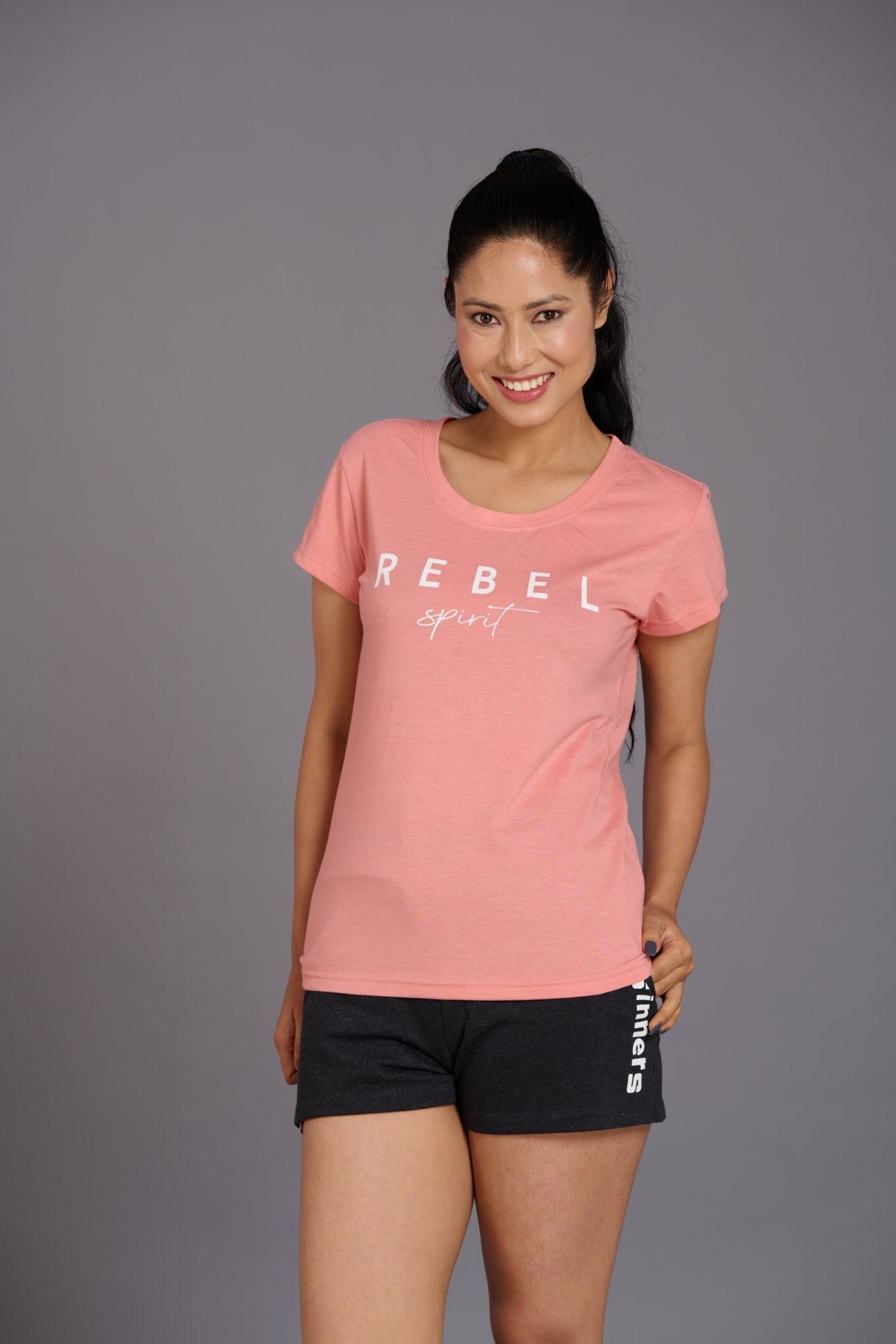 Rebel Spirit Printed Oversized T-Shirt for Women - Go Devil