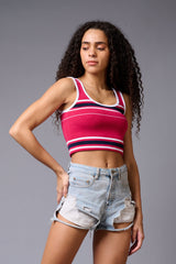 Red Crop Top Crop Top for Women - Go Devil