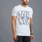 Ride Fast Die Last Printed White T-Shirt for Men - Go Devil