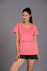 Satan In High Heels Oversized T-Shirt for Women - Go Devil