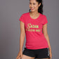 Satan In High Heels Pink Melange Oversized T-Shirt for Women - Go Devil