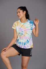 Satan in High Heels Printed Multi-color T-Shirt for Women - Go Devil