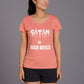 Satan in High Heels Printed Oversized T-Shirt for Women - Go Devil