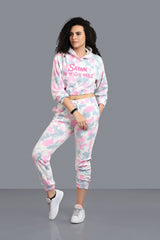 Satan In High Heels Printed Pink -color Co-ord Set for Women - Go Devil