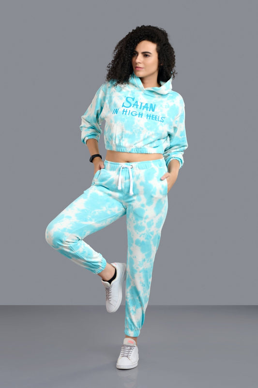 Satan In High Heels Sky Blue Co-ord Set for Women - Go Devil 1362