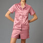 Satin Pink Co-ord Set for Women - Go Devil