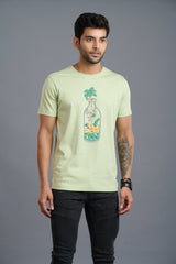 Sea Devil Printed Mint Green T-Shirt for Men - Go Devil