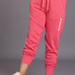 Sinner Printed Light Pink Cotton Joggers for Women - Go Devil