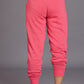 Sinner Printed Light Pink Cotton Joggers for Women - Go Devil