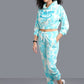 Sinners Printed Sky Blue Co-ord Set for Wome - Go Devil
