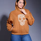 Skull Printed Camel Hoodie for Women - Go Devil