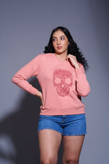 Skull Printed Sweatshirt for Women - Go Devil