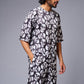 Skull Printed White & Black Co-ord Set for Men - Go Devil