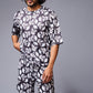 Skull Printed White & Black Co-ord Set for Men - Go Devil