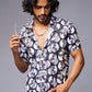 Skull Printed White & Black Shirt for Men - Go Devil