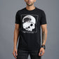Skull & The Villian Printed Black T-Shirt for Men - Go Devil