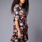 Skull with Flower Printed Red & Black Co-ord Set for Women - Go Devil