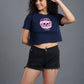Skull with Strong Printed Crop Top for Women - Go Devil