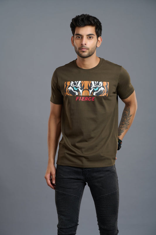 Tiger Fierce Printed T-Shirt for Men - Go Devil