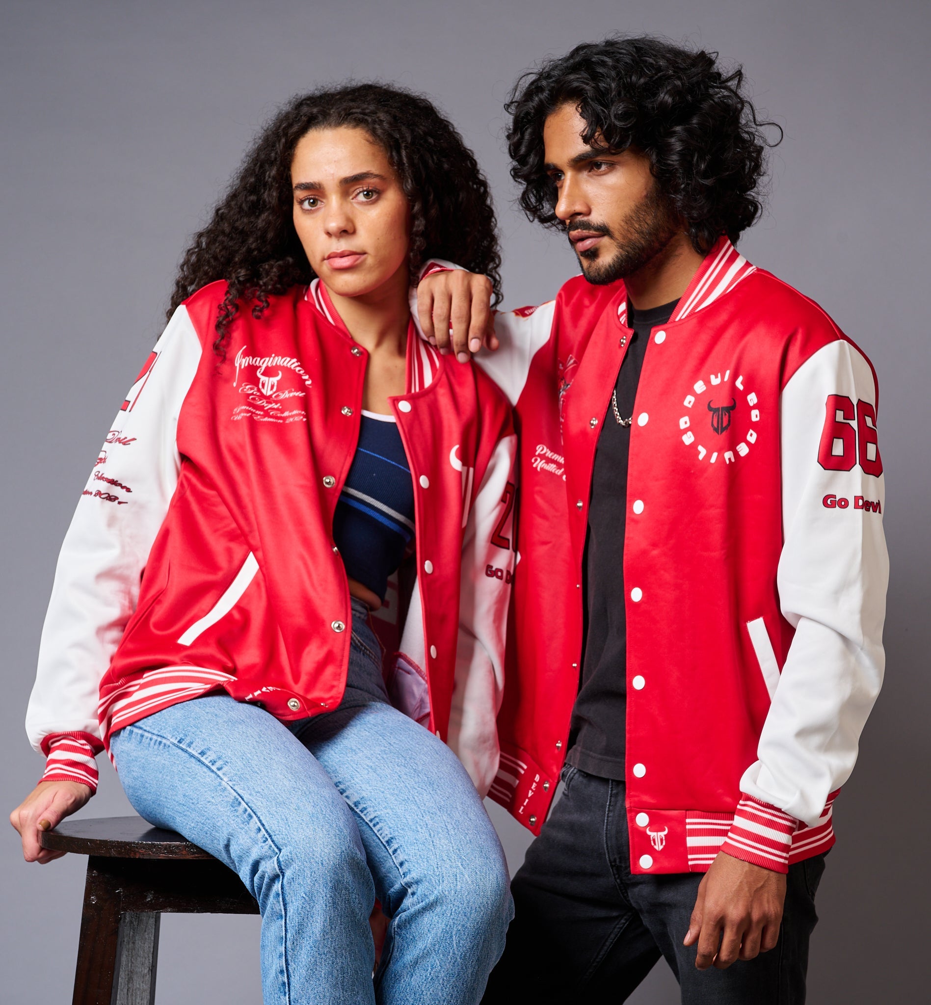 Tiger Printed Couples Coord - Varsity Jacket - Go Devil