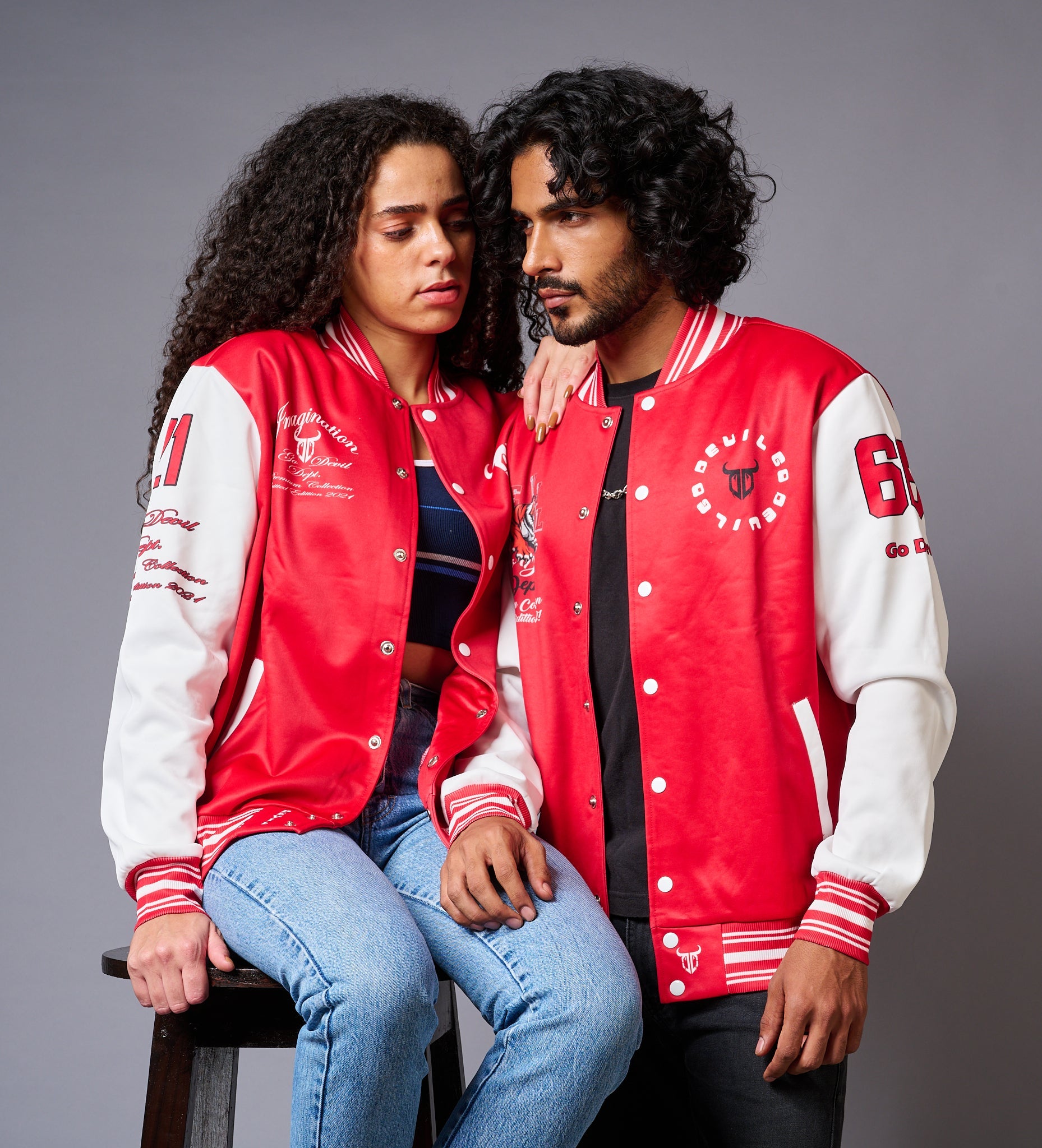 Tiger Printed Couples Coord - Varsity Jacket - Go Devil