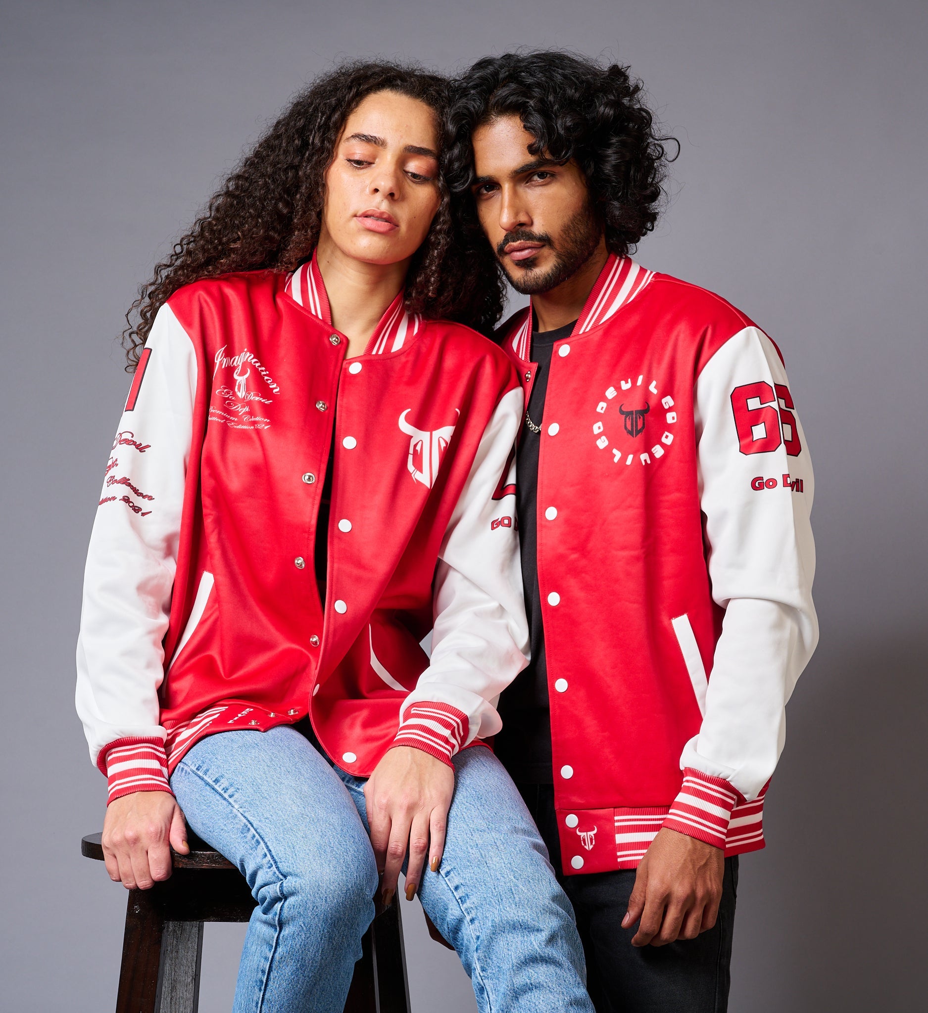 Tiger Printed Couples Coord - Varsity Jacket - Go Devil