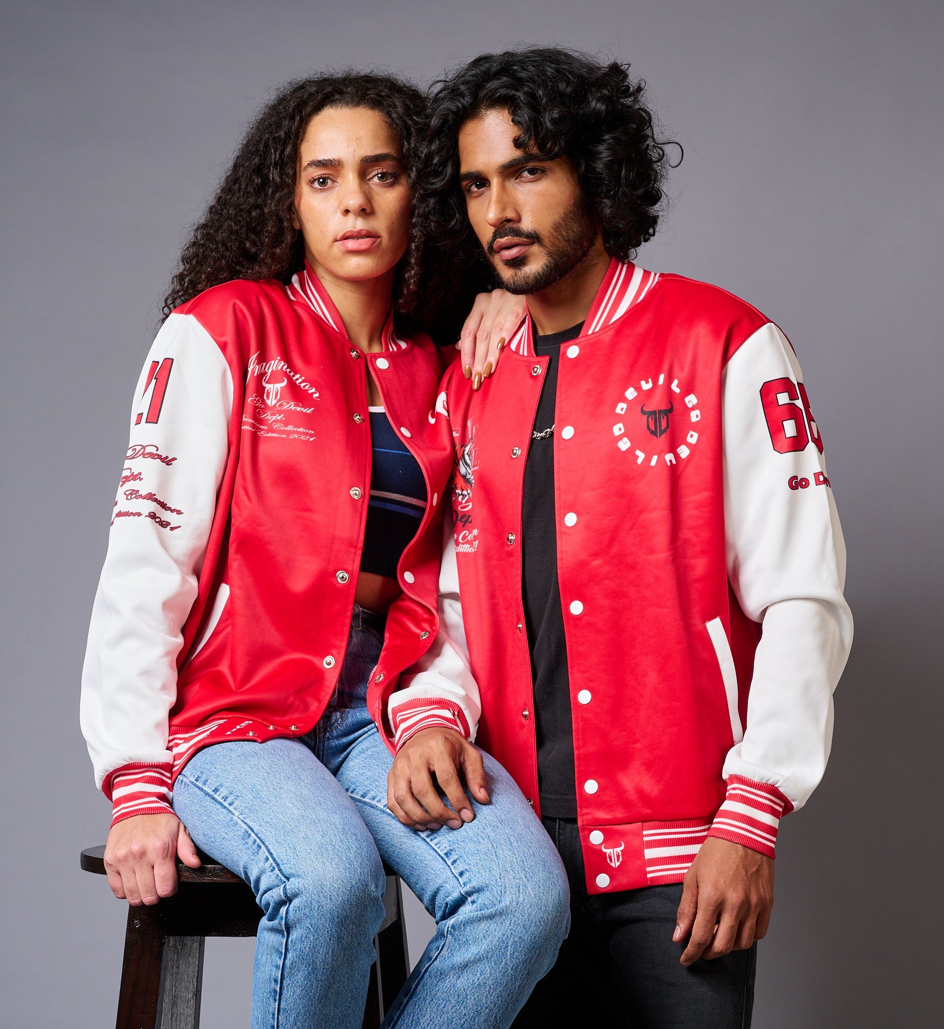 Tiger Printed Couples Coord - Varsity Jacket - Go Devil