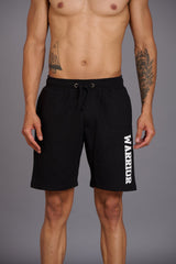 Warrior Printed Black Shorts for Men - Go Devil