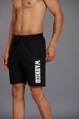 Warrior Printed Black Shorts for Men - Go Devil