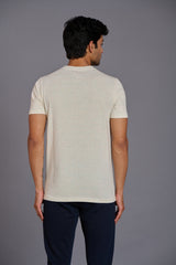 Warrior Printed Ivory T-Shirt for Men - Go Devil