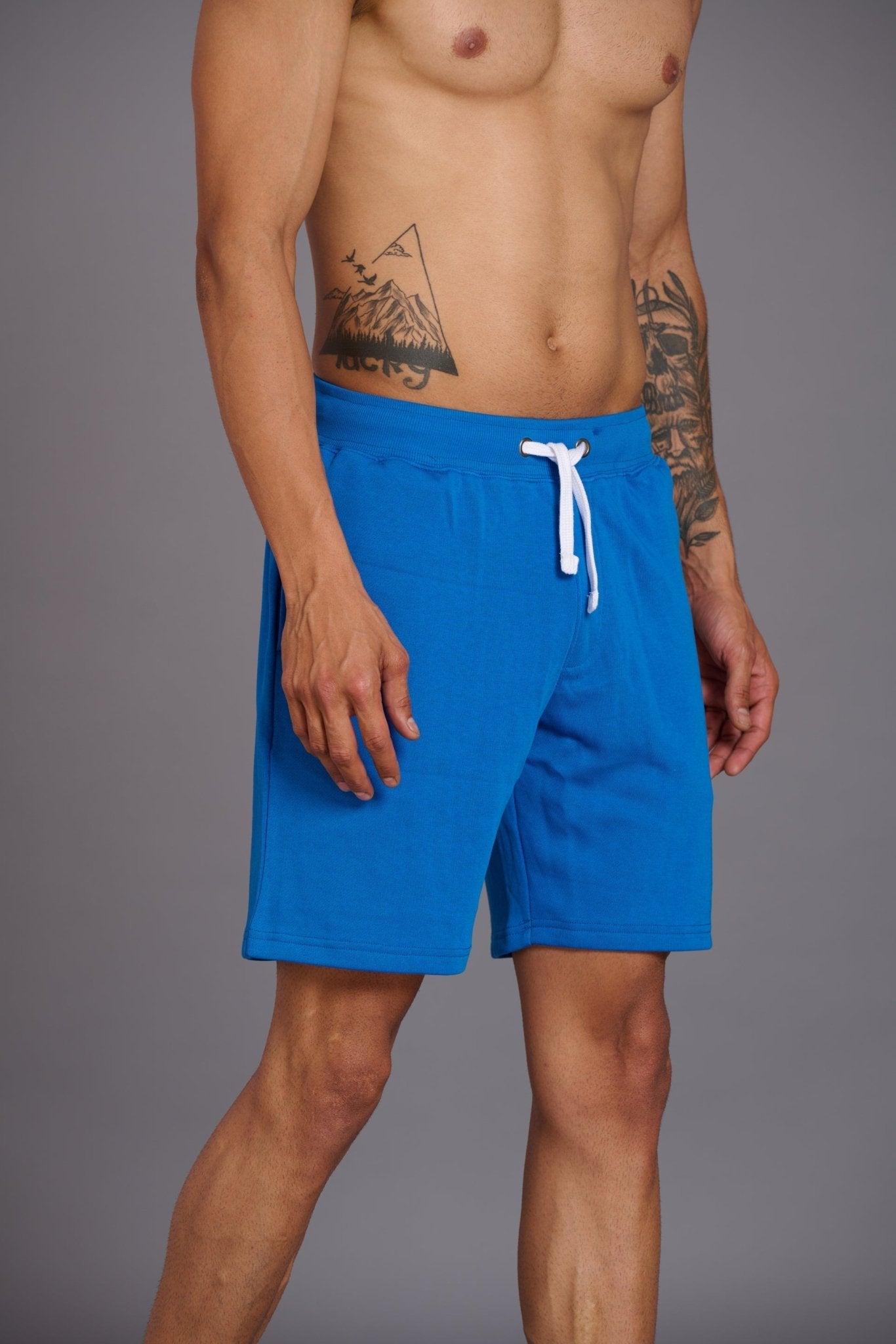 Warrior Printed Royal Blue Shorts for Men - Go Devil