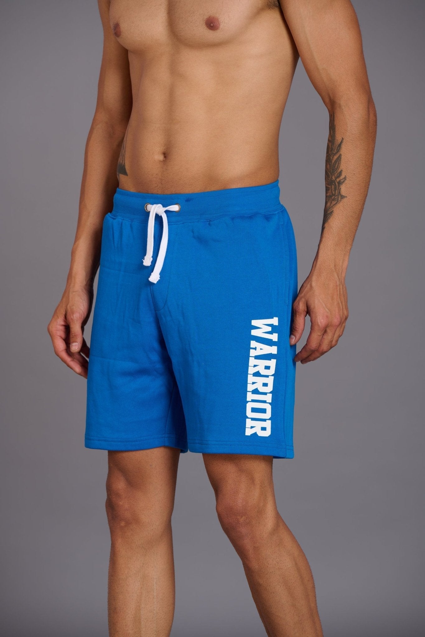 Warrior Printed Royal Blue Shorts for Men - Go Devil
