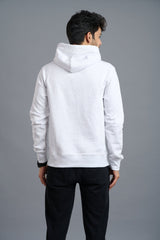 Warrior Printed White Hoodie for Men - Go Devil