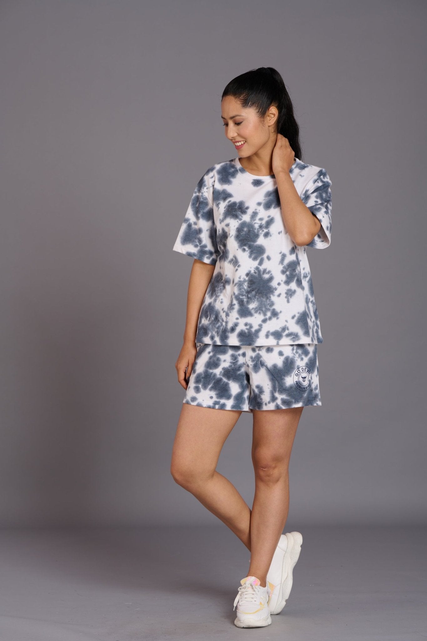 White & Black Premium Co-ord Set for Women - Go Devil