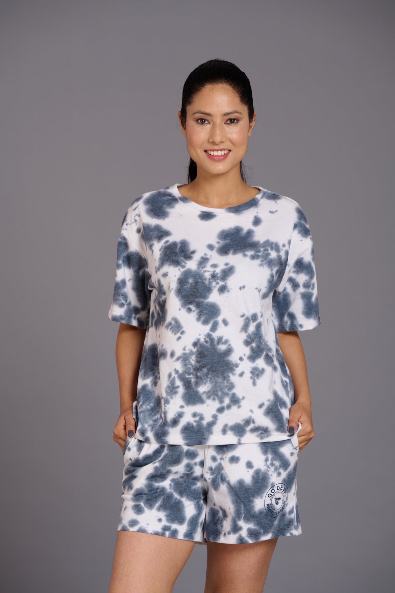 White & Black Premium Co-ord Set for Women - Go Devil
