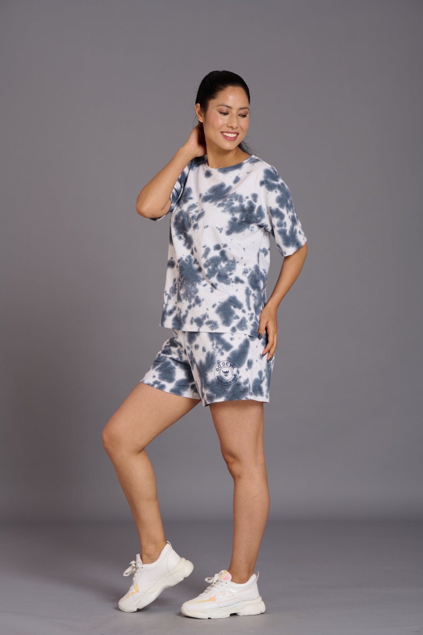 White & Black Premium Co-ord Set for Women - Go Devil