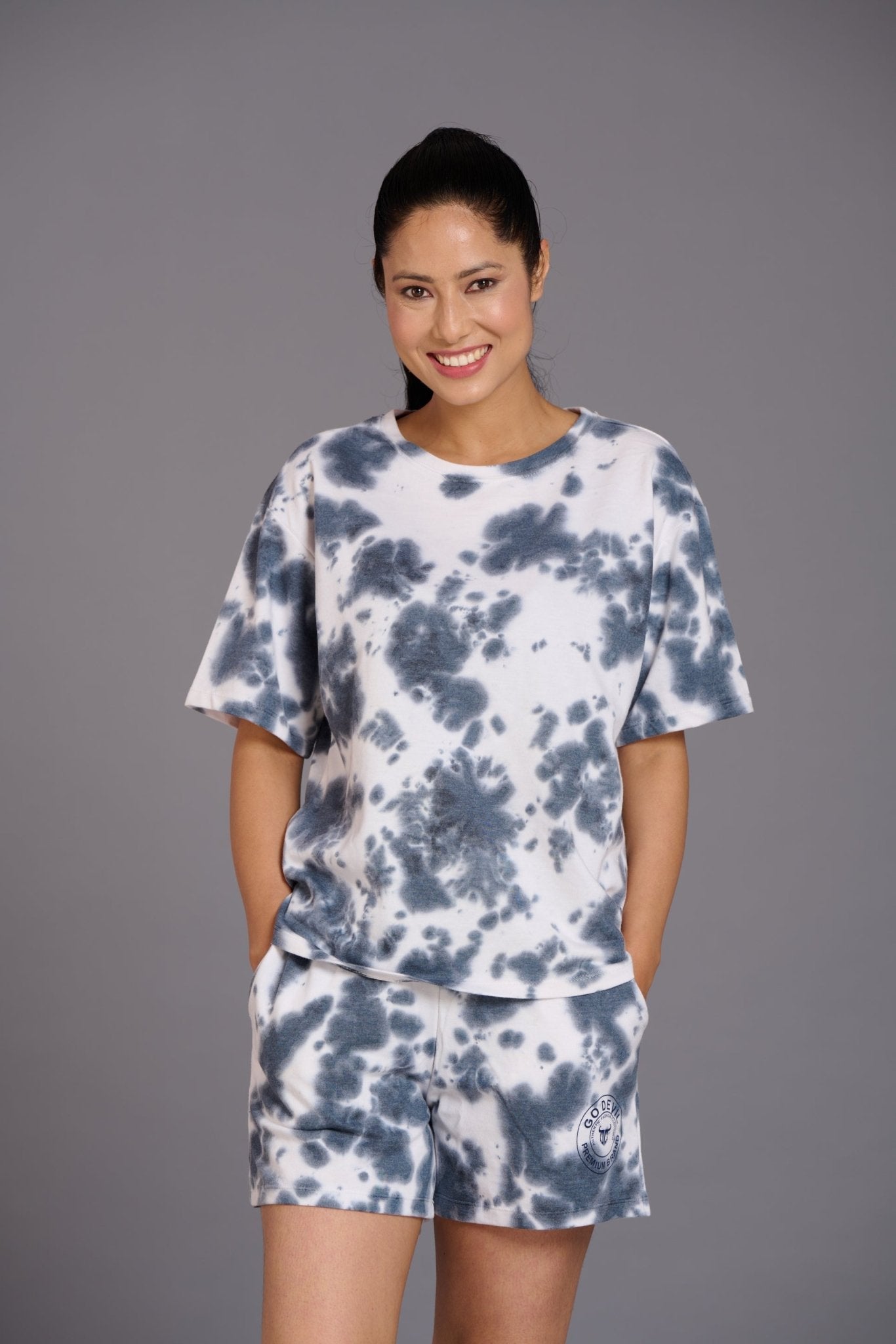 White & Black Premium Co-ord Set for Women - Go Devil