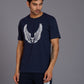 Wings Printed Go devil Navy Blue T-Shirt for Men - Go Devil