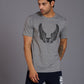 Wings Printed Grey T-Shirt for Men - Go Devil