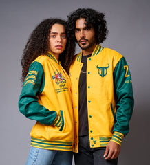 Yellow & Green Couples Coord - Varsity Jacket Coord - Go Devil