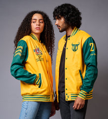 Yellow & Green Couples Coord - Varsity Jacket Coord - Go Devil